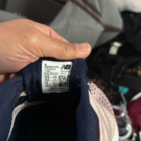 New Balance Pink and Navy Running Sneakers - Picture 6 of 6
